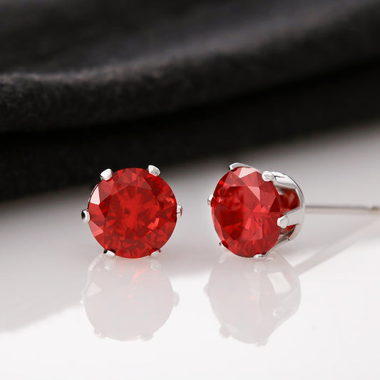 Hera Red Cubic Zirconia Earrings